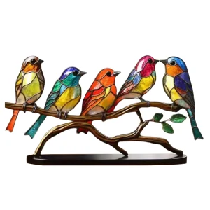 Acrylic Bird Ornament Sculpture