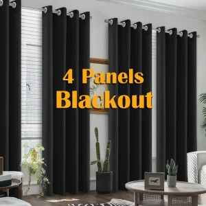 Blackout Grommet Curtains Set