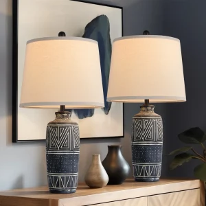 Geometric Ceramic Table Lamps